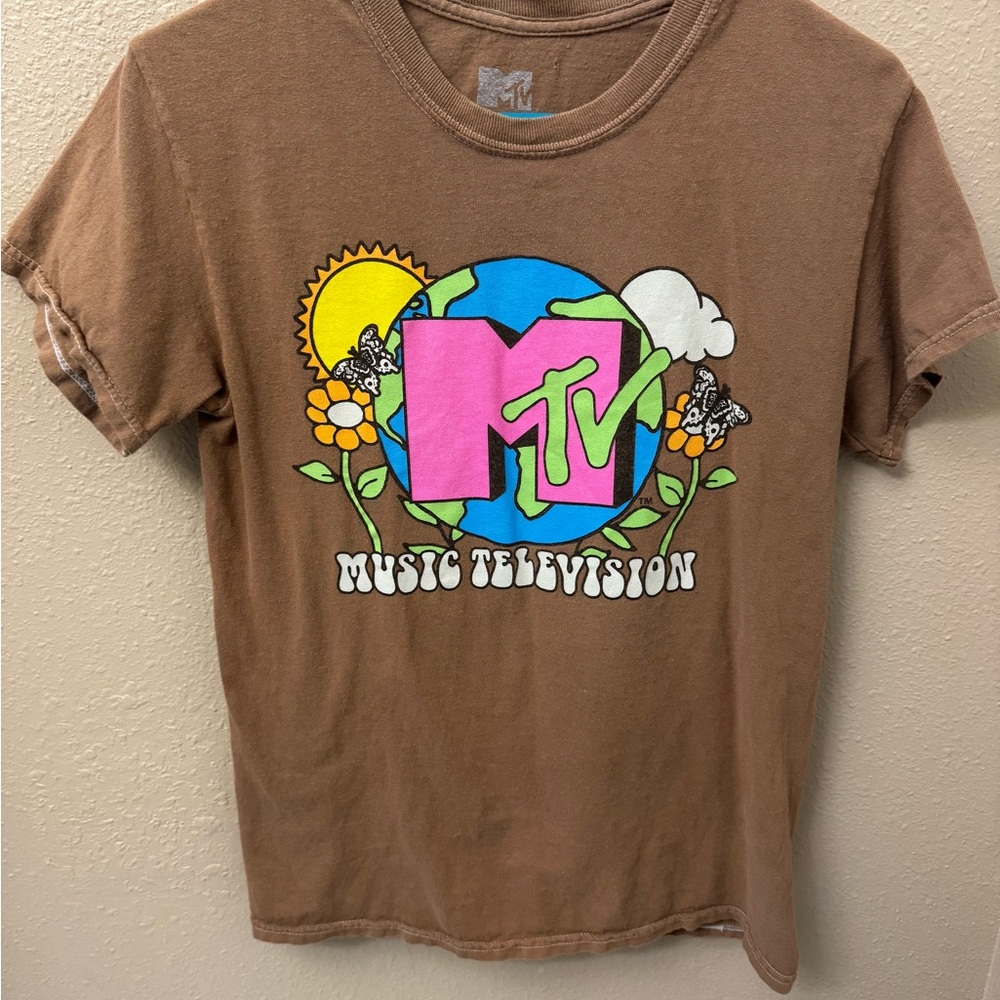 MTV Brown Short Sleeve Graphic Tee
